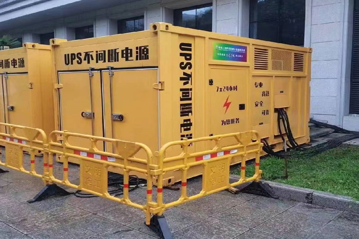 南雄发电机租赁施工现场