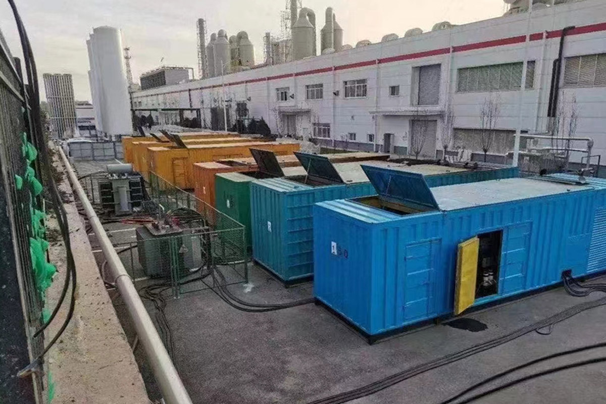 南雄发电机租赁施工现场